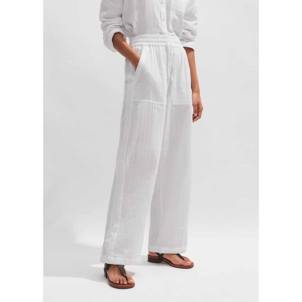ME+EM White Wide Leg Pants